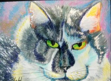 Американська художниця малює картини хутром, сечею і лайном котів